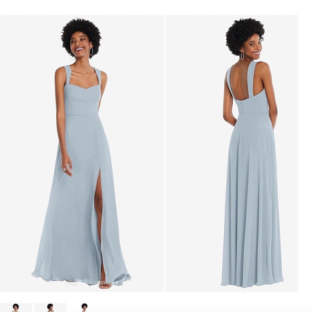 Contoured Wide Strap Sweetheart Maxi Dress in Mist